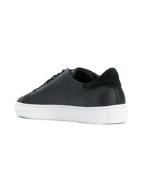 Axel Arigato Men '90 Clean' Black Low Top Sneakers With Logo Lettering On The Side In Leather Man