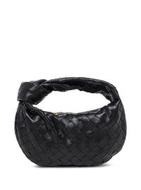 Bottega Veneta Women Black Handbag 'Mini Jodie' With Intreccio Motif In Leather Woman