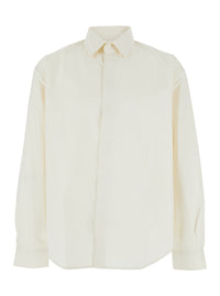 Jacquemus Men 'Henri' White Shirt With Maxi J Logo On The Back In Cotton Man