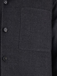 Bottega Veneta Men Grey Jacket With Wide Notched Revers In Cashmere And Silk Man