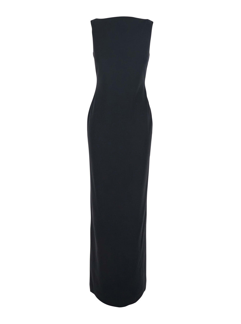 Solace London Women Black Long Dress With Square Neckline And Cut Out On The Back In Fabric Woman