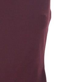 Solace London Women Bordeaux Long Dress With Square Neckline And Cut Out On The Back In Fabric Woman