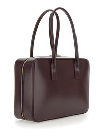 Saint Laurent Women Bordeaux Shoulder Bag With Logo Lettering On The Front And Keychain Detail In Leather Woman