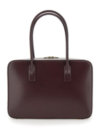 Saint Laurent Women Bordeaux Shoulder Bag With Logo Lettering On The Front And Keychain Detail In Leather Woman