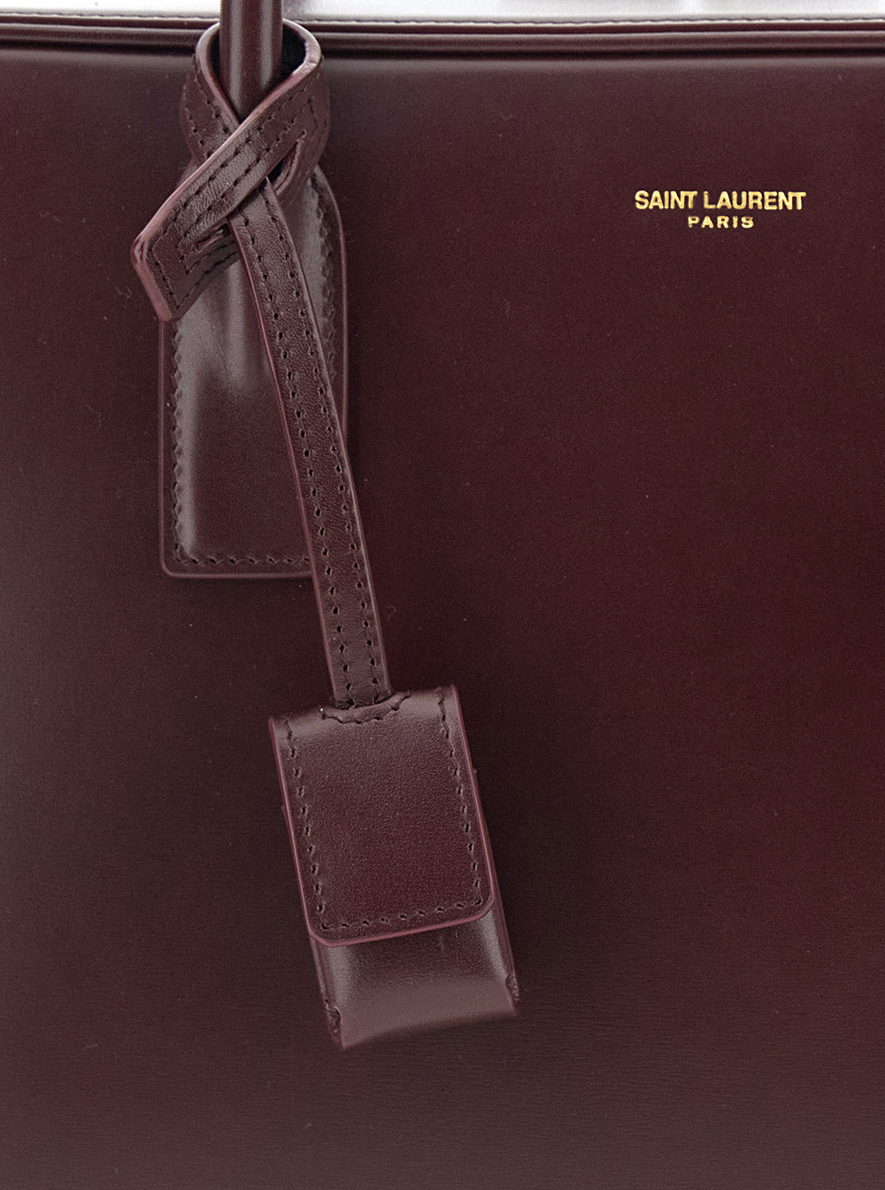 Saint Laurent Women Bordeaux Shoulder Bag With Logo Lettering On The Front And Keychain Detail In Leather Woman