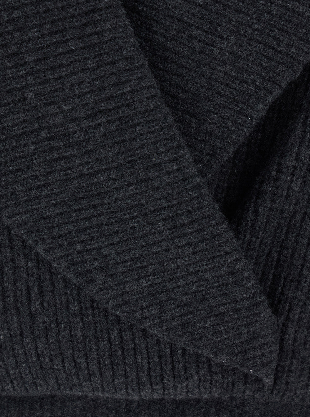 Balmain Women Grey Sweater With Weap Effect And Wide Revers In Wool Woman