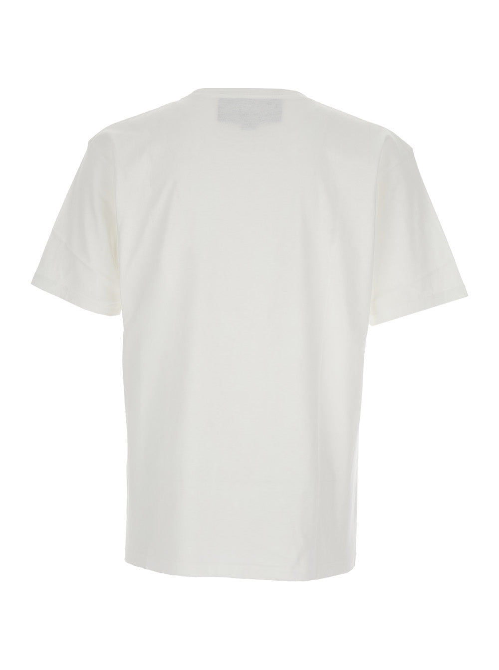 Valentino Men White Crewneck T-Shirt With Print On The Front In Cotton Man