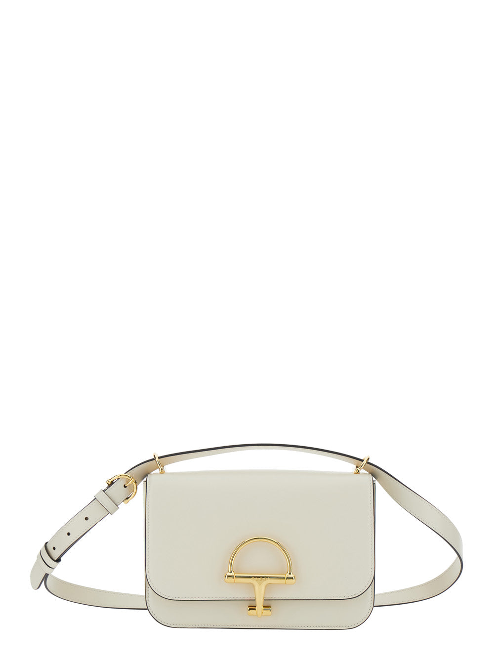 Gucci Women 'Siena Small' White Shoulder Bag With Claw On The Front In Leather Woman