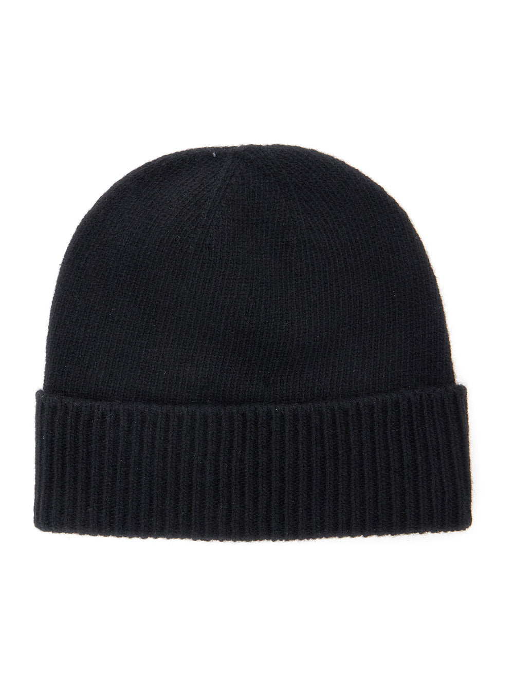 Vivienne Westwood Unisex Black Beanie With Orb Patch On The Front And Ribbed Brim In Cashmere Unisex