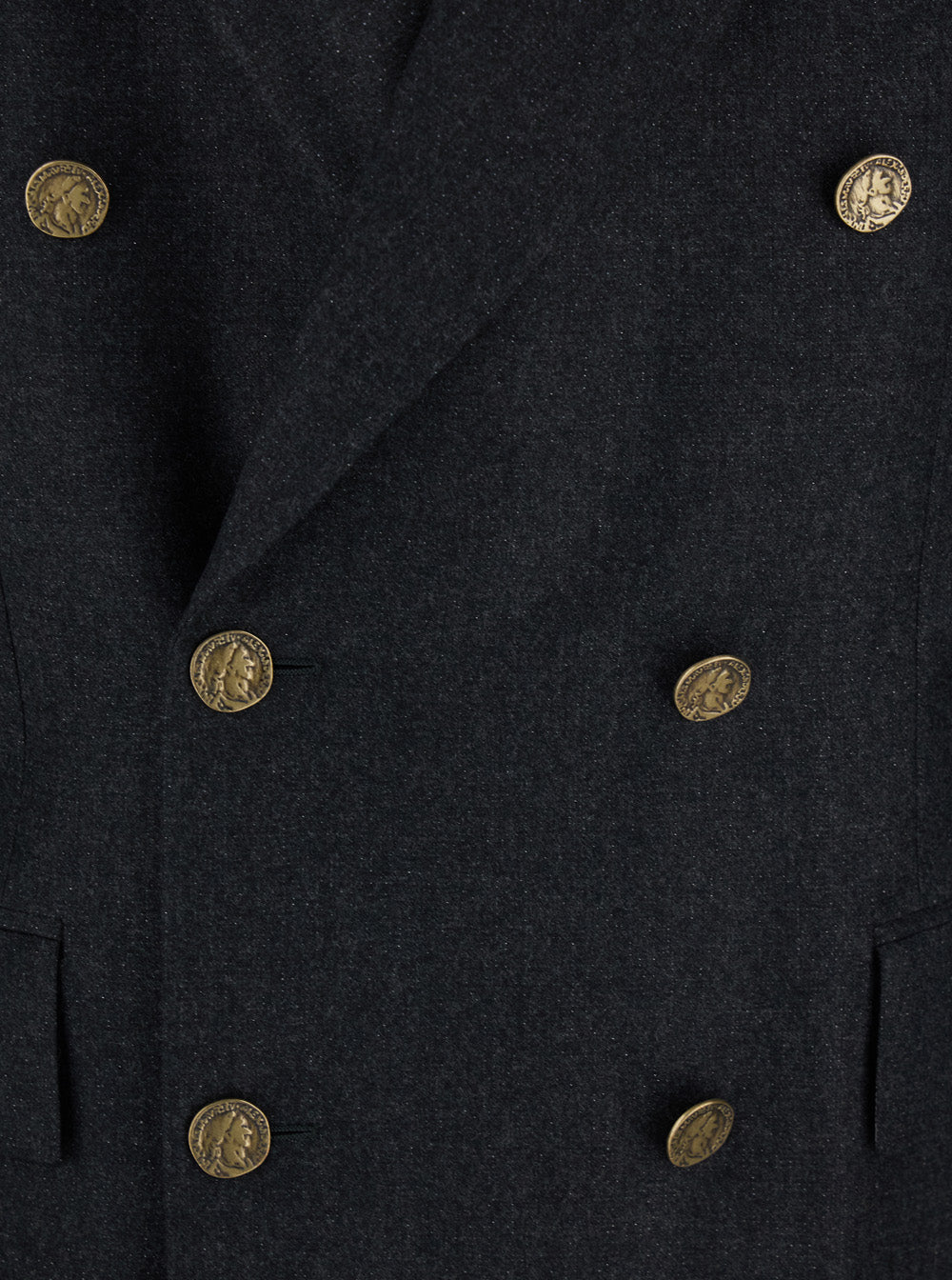 VIVIENNE WESTWOOD Vivienne Westwood Men Grey Double-Breasted Jacket With Wide Peak Lapels In Wool Man