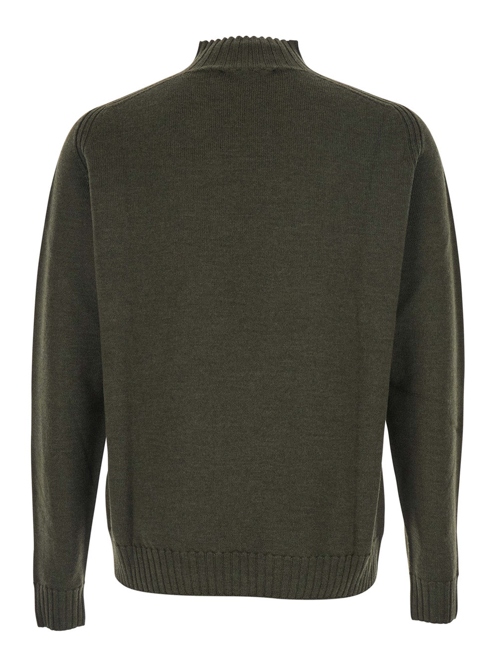 Vivienne Westwood Men Green Crew Neck Sweater With Orb Logo Embroidered On The Front In Wool Blend Man