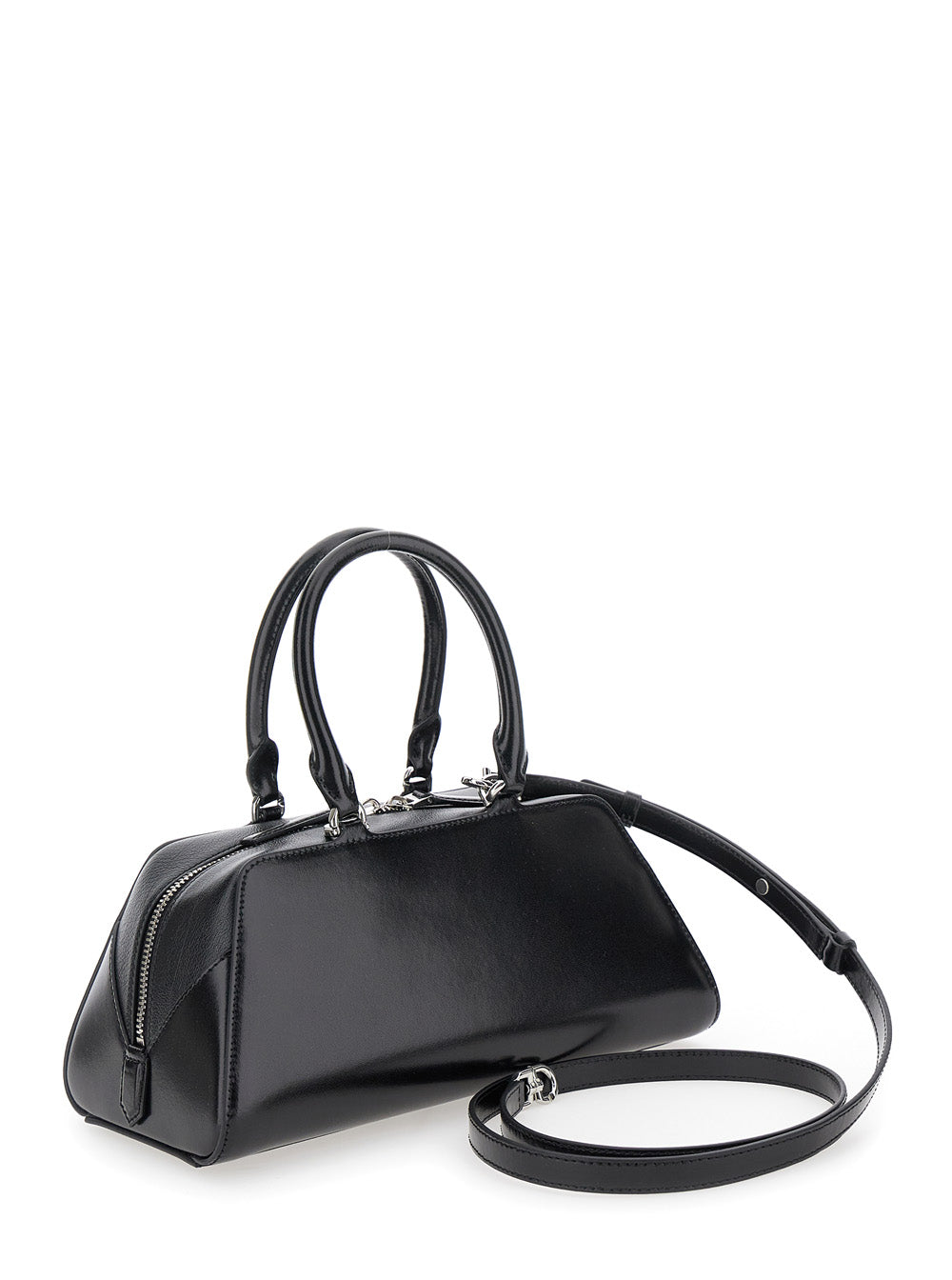 Givenchy Women Black Small 'Antigona East West' Handbag With Adjustable And Removable Shoulder Strap And Lettering Logo On The Front In Leather For Women