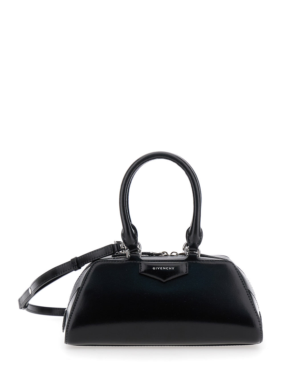 GIVENCHY Givenchy Women Black Antigona East West' Mini Handbag With Adjustable And Removable Shoulder Strap And Logo Lettering On The Front In Leather For Women