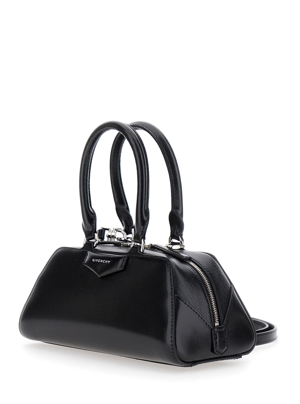 GIVENCHY Givenchy Women Black Antigona East West' Mini Handbag With Adjustable And Removable Shoulder Strap And Logo Lettering On The Front In Leather For Women