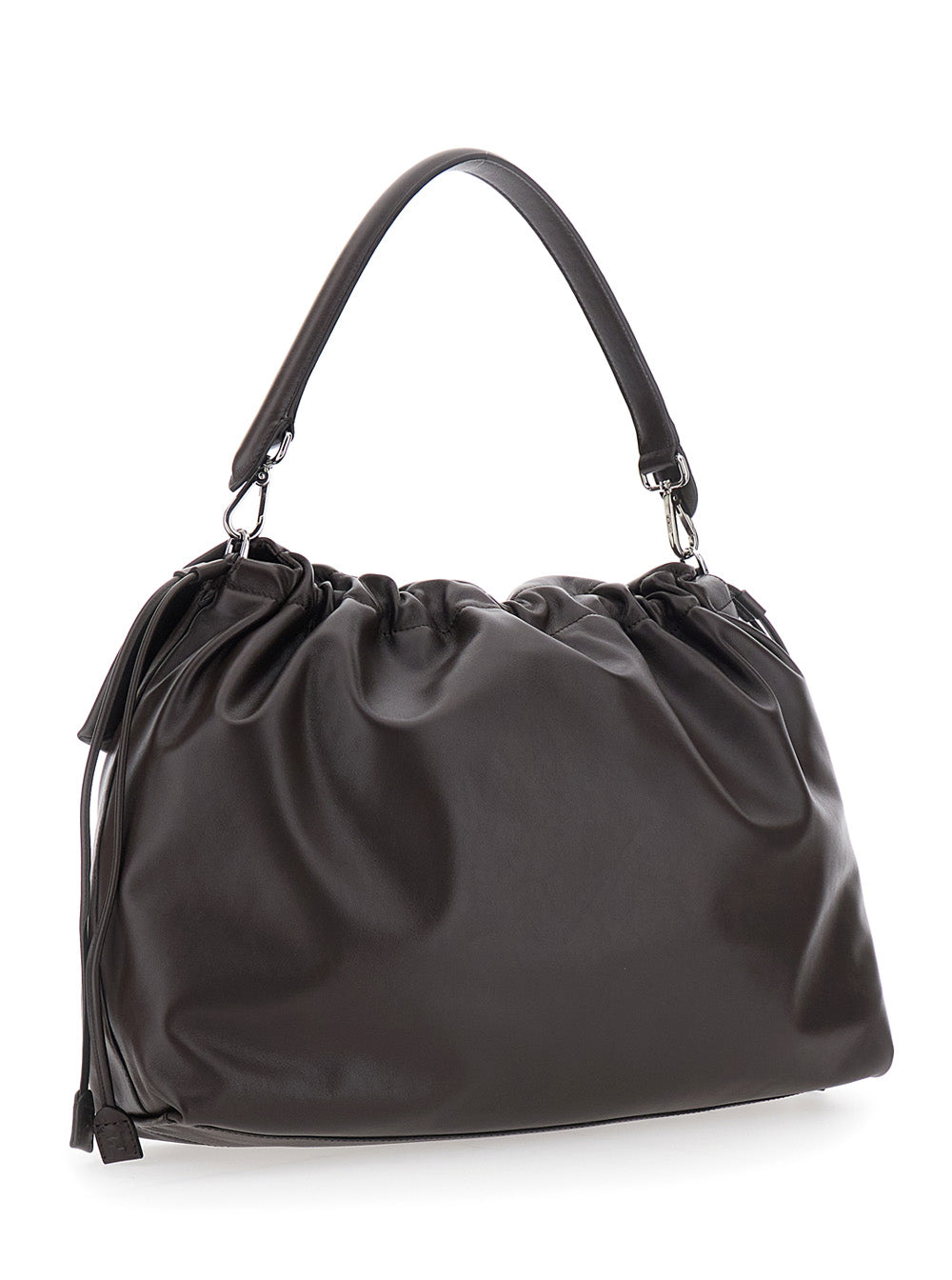 Fendi Men 'Mama Baguette Large' Brown Shoulder Bag With Ff Closure On The Front In Leather Man