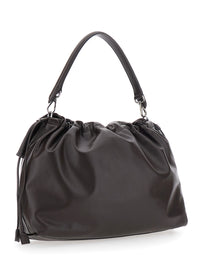 Fendi Men 'Mama Baguette Large' Brown Shoulder Bag With Ff Closure On The Front In Leather Man