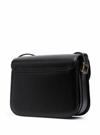 A.P.C. A.P.C. Women 'Grace' Black Small Crossbody Bag With Adjustable Strap And Logo Lettering Imprinted On The Front In Leather For Women