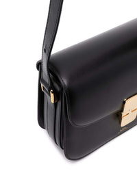 A.P.C. A.P.C. Women 'Grace' Black Small Crossbody Bag With Adjustable Strap And Logo Lettering Imprinted On The Front In Leather For Women