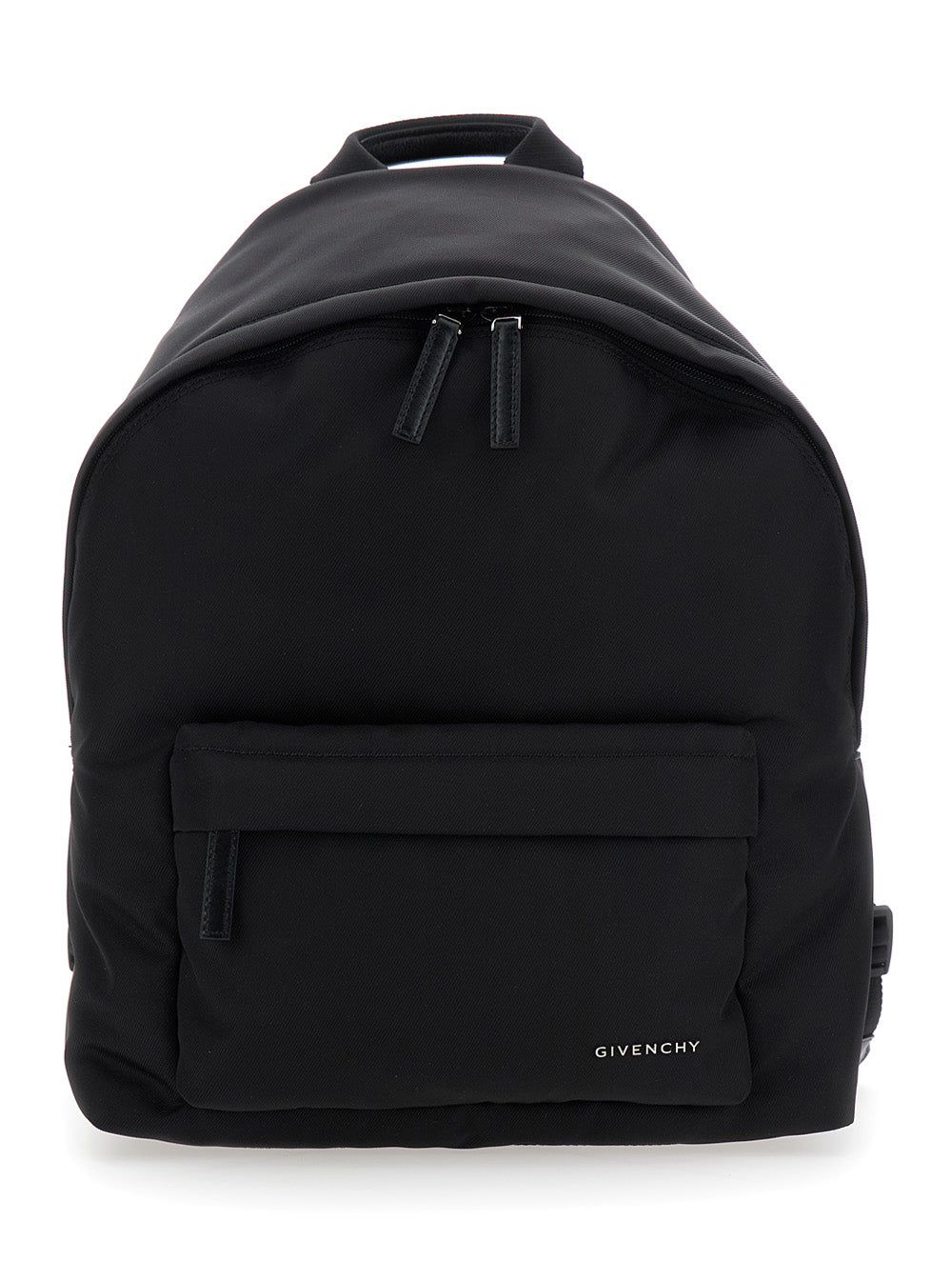Givenchy Men Black Backpack With Adjustable Straps And Logo On The Front In Tech Fabric For Men