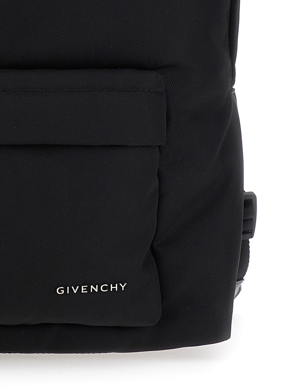 Givenchy Men Black Backpack With Adjustable Straps And Logo On The Front In Tech Fabric For Men