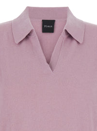 Leplain Women Pnik Sweater With Polo-Style Collar And V-Neck In Cashmere Woman