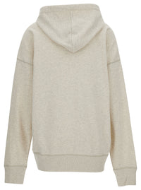 Isabel Marant Etoile Women Hooded Sweatshirt With Tone-On-Tone Logo Print In Cotton Blend White Women