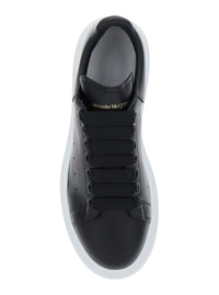 Alexander Mcqueen Women Low Top Sneakers 'Alexander Mcqueen' With Logo Lettering On Tongue And Heel In Black Leather For Women