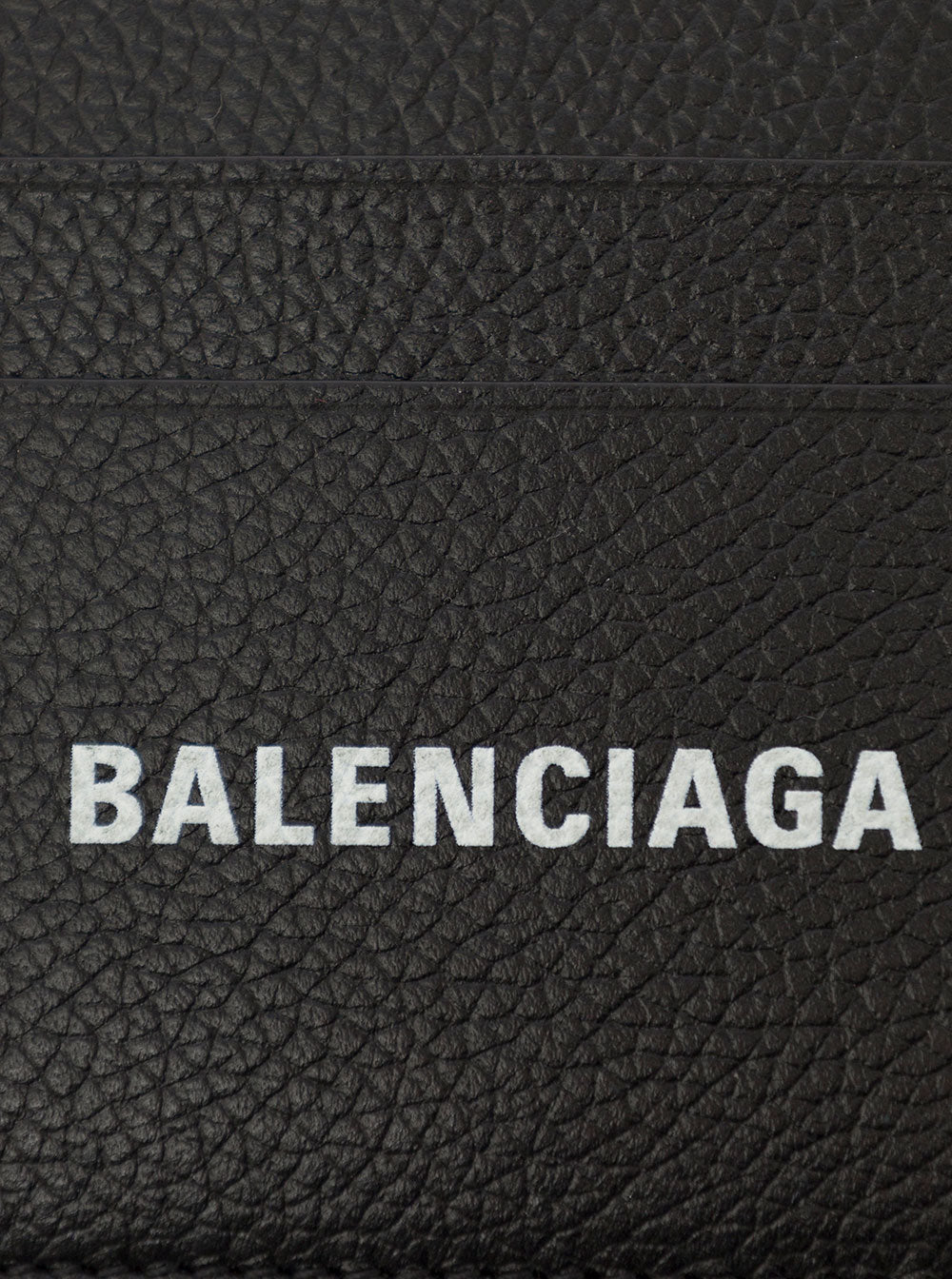 Balenciaga Men Cardholder With Contrasting Logo Lettering In Black Leather Men