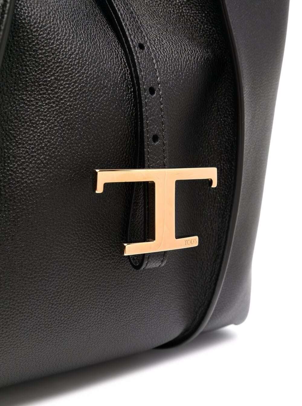 TOD'S Tod's Women Tote Bag With T Timeless Pendant In Black Leather For Women