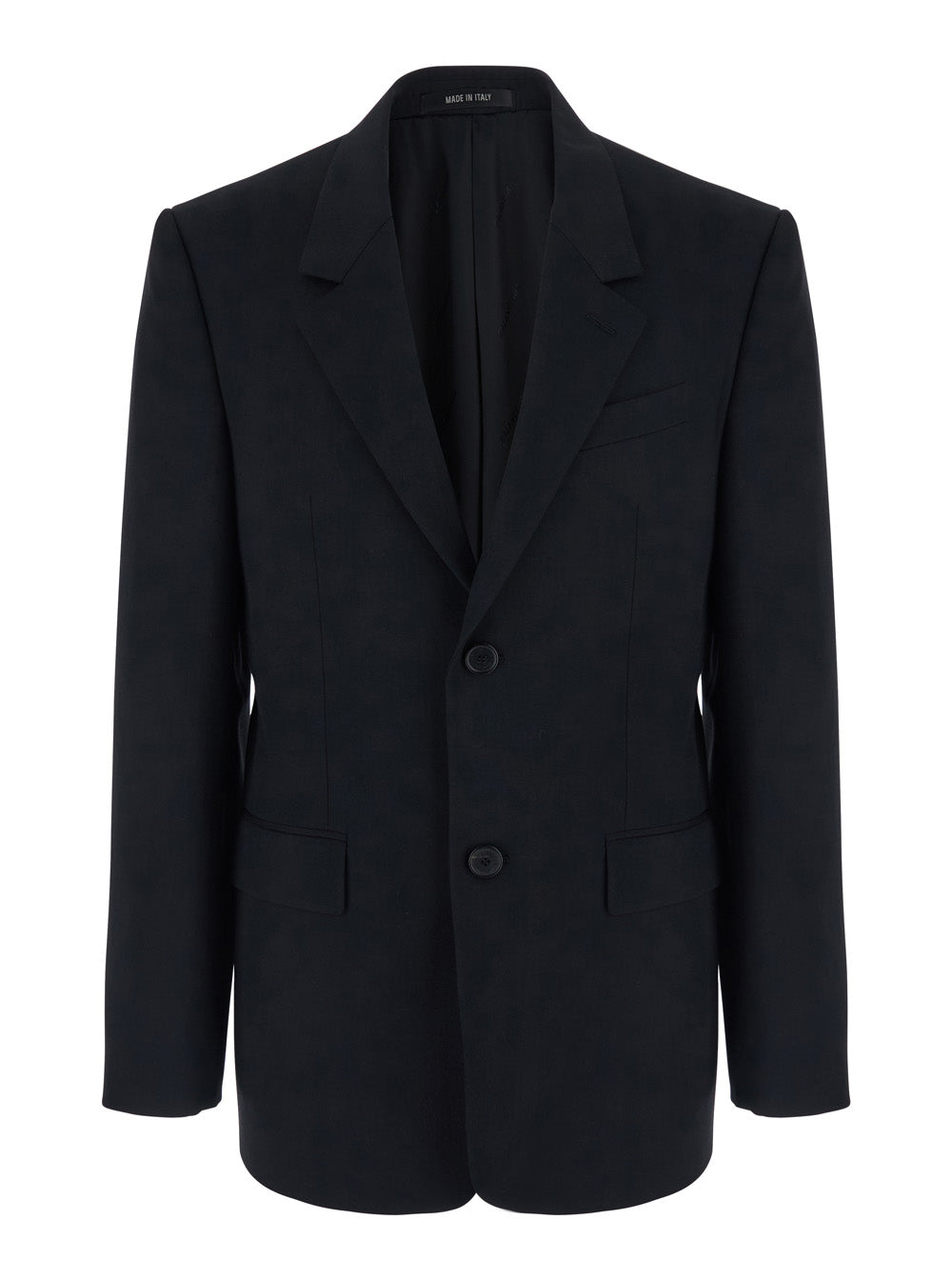 BALENCIAGA Balenciaga Men Black Single-Breasted Jacket With Notched Revers In Wool Man
