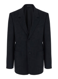 BALENCIAGA Balenciaga Men Black Single-Breasted Jacket With Notched Revers In Wool Man
