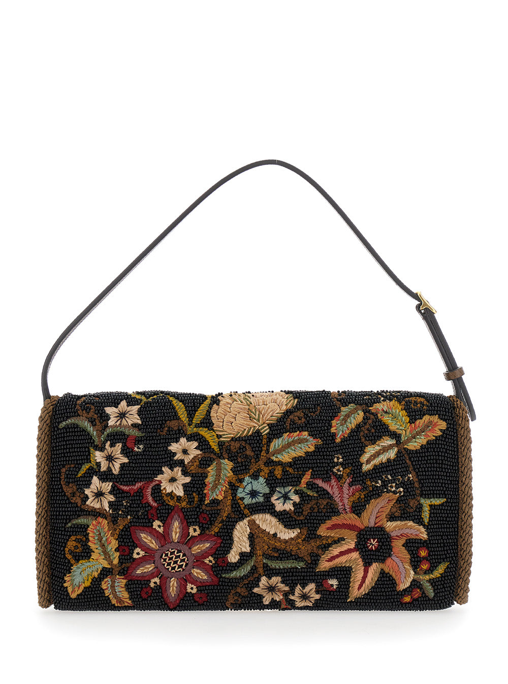 VALENTINO GARAVANI Valentino Garavani Women Shoulder Bag With Vlogo Plaque On The Front And Multicolor Floral Embroidery For Women