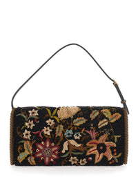 VALENTINO GARAVANI Valentino Garavani Women Shoulder Bag With Vlogo Plaque On The Front And Multicolor Floral Embroidery For Women