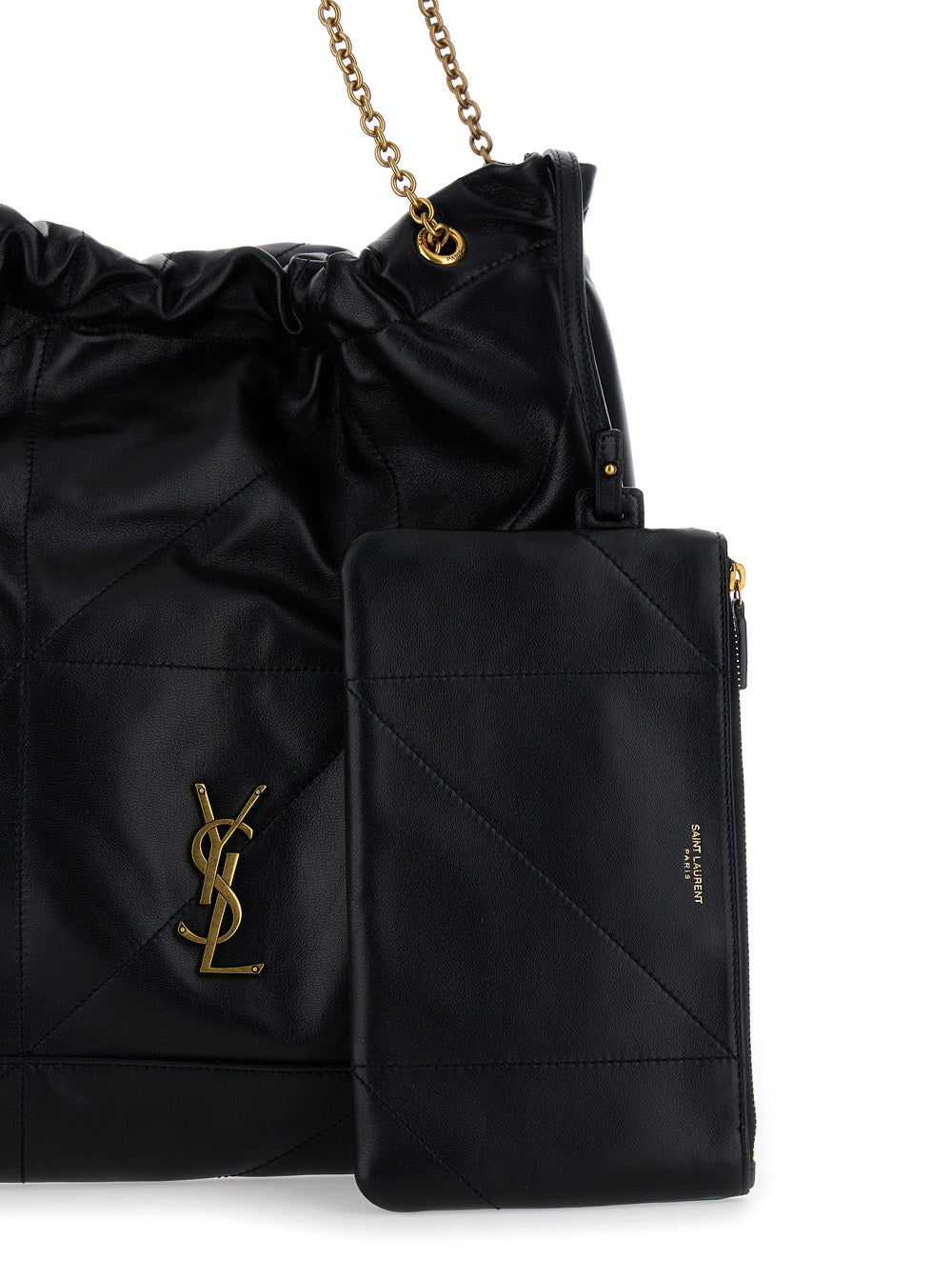 SAINT LAURENT Saint Laurent Women Crossbody Bag 'Jamie 4.3 Pochon' With Cassandre Plate On Front In Black Leather For Women