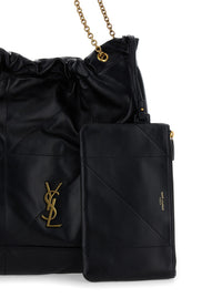 SAINT LAURENT Saint Laurent Women Crossbody Bag 'Jamie 4.3 Pochon' With Cassandre Plate On Front In Black Leather For Women