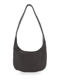 Bottega Veneta Men Brown Crossbody Bag With Top Zip Closure And Intreccio Motif In Leather For Men