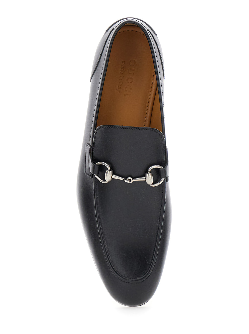 Gucci Men Black Leather 'Jordan' Loafers For Men