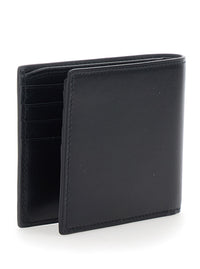 Gucci Men Bi-Fold Wallet With Horsebit On The Front And Logo Imprinted Inside In Black Leather For Men