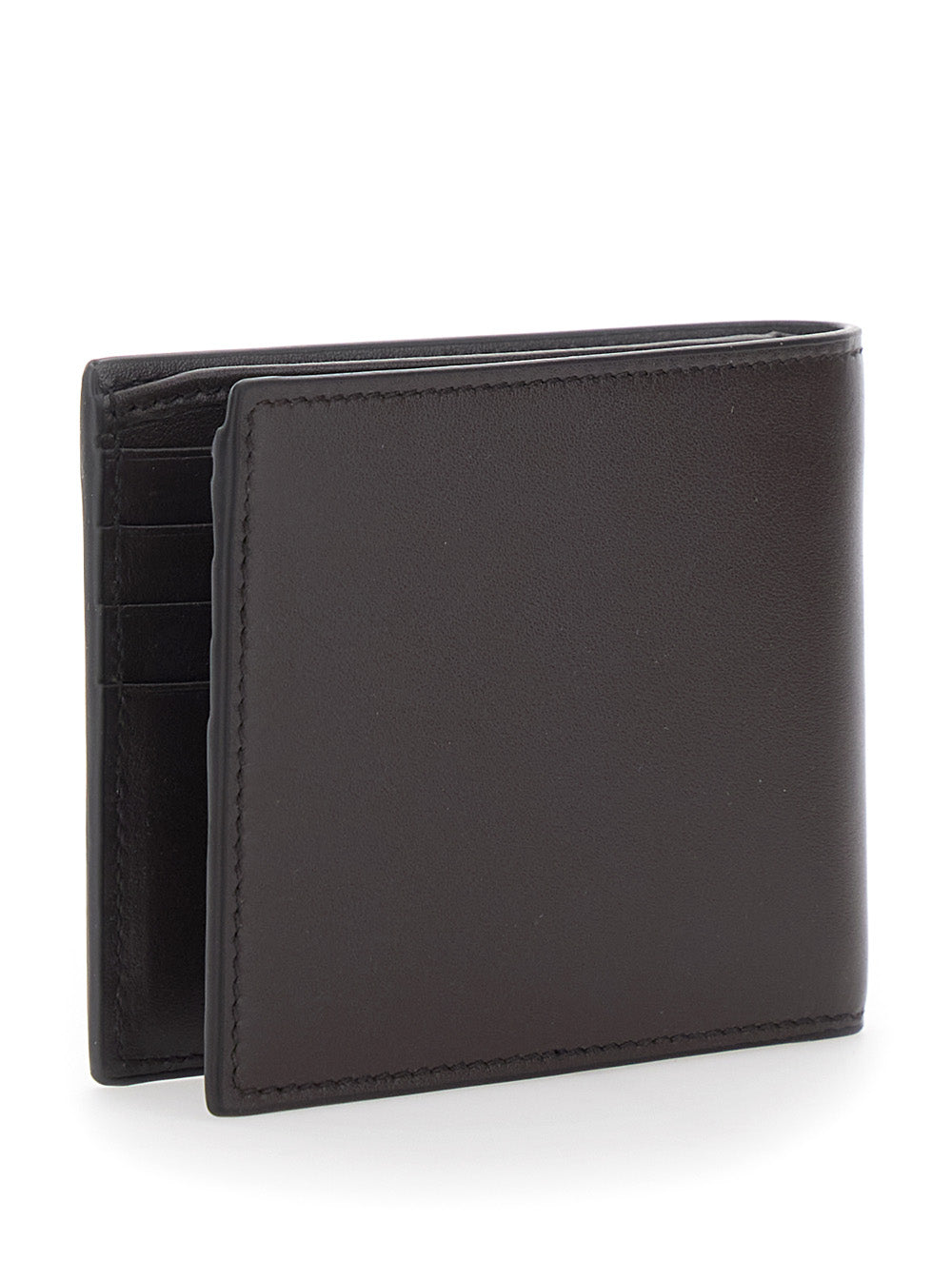 Gucci Men Brown Bi-Fold Wallet With Horsebit On The Front And Logo Imprinted Inside In Leather Men