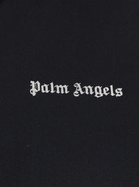 Palm Angels Men Men's Black 'Classic Logo' Sweatshirt With Printed Logo On Front In Tech Fabric
