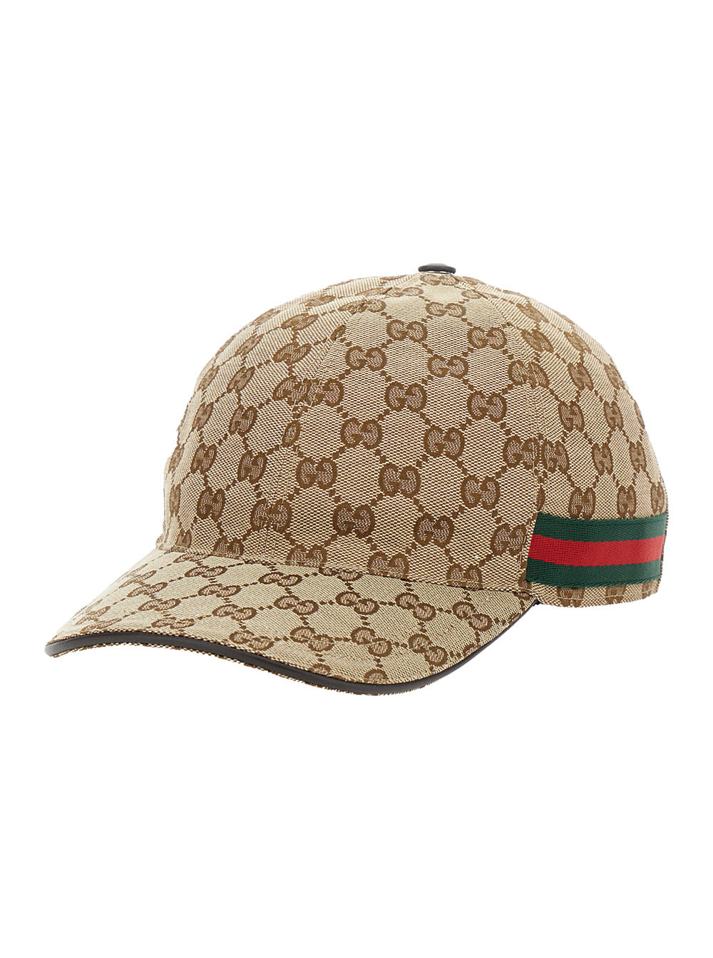 Gucci Men Beige Baseball Cap With Web Detail On The Side In Gg Canvas For Men