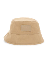 Fendi Men Fendi Beige Logo Embroidered Cotton Fisherman Hat For Men