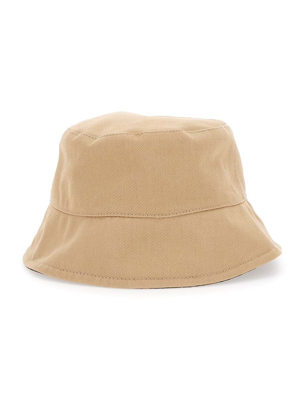 Fendi Men Fendi Beige Logo Embroidered Cotton Fisherman Hat For Men