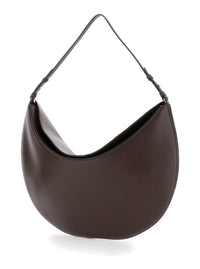 Jacquemus Women Brown Shoulder Bag 'Le Calisso Rond Large' With Adjustable Strap And Embossed Logo In Leather For Women