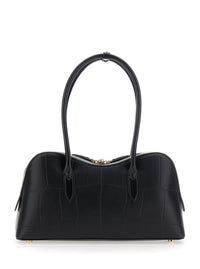 Stella Mccartney Women Medium 'Ryder' Handbag With Lock Detail On Front In Ecoleather Black For Women
