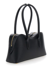 Stella Mccartney Women 'Ryder' Black Handbag With Two Top Handles And Front Padlock Detail With Logo In Ecoleather Woman