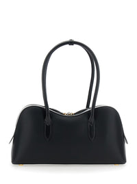 Stella Mccartney Women 'Ryder' Black Handbag With Two Top Handles And Front Padlock Detail With Logo In Ecoleather Woman