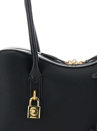 Stella Mccartney Women 'Ryder' Black Handbag With Two Top Handles And Front Padlock Detail With Logo In Ecoleather Woman