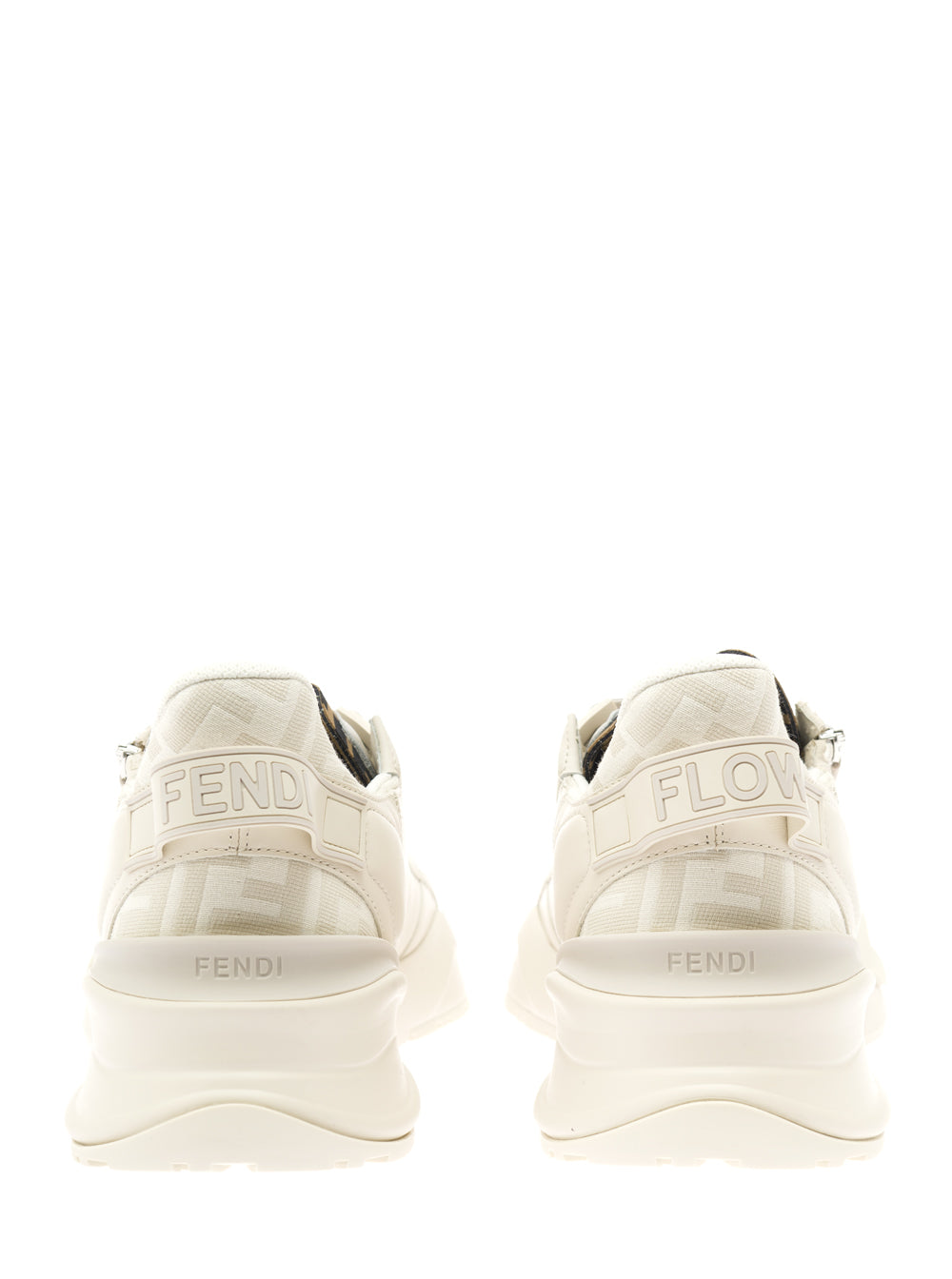 FENDI Fendi Men Sneaker 'Fendi Flow' With Ff Jacquard Logo Print And White Leather Men