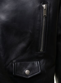 SAINT LAURENT Saint Laurent Men Biker Jacket With Zipped Pockets In Smooth Leather